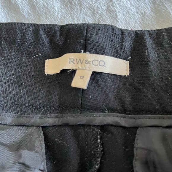 RW&Co Size Stipe Pant Bottom Trouser  Flared Pockets 12 - Picture 5 of 10